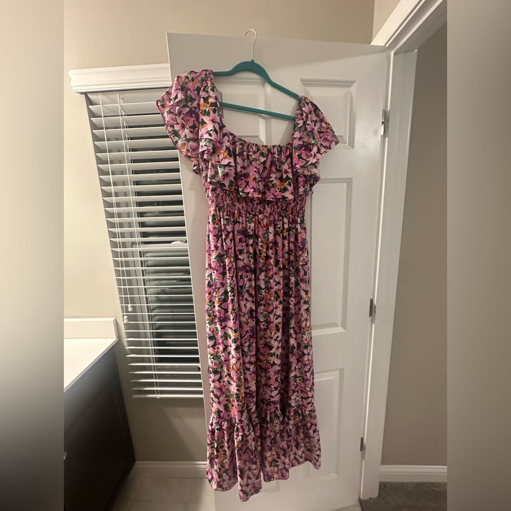 Quintessa Floral Off The Shoulder Maxi Dress